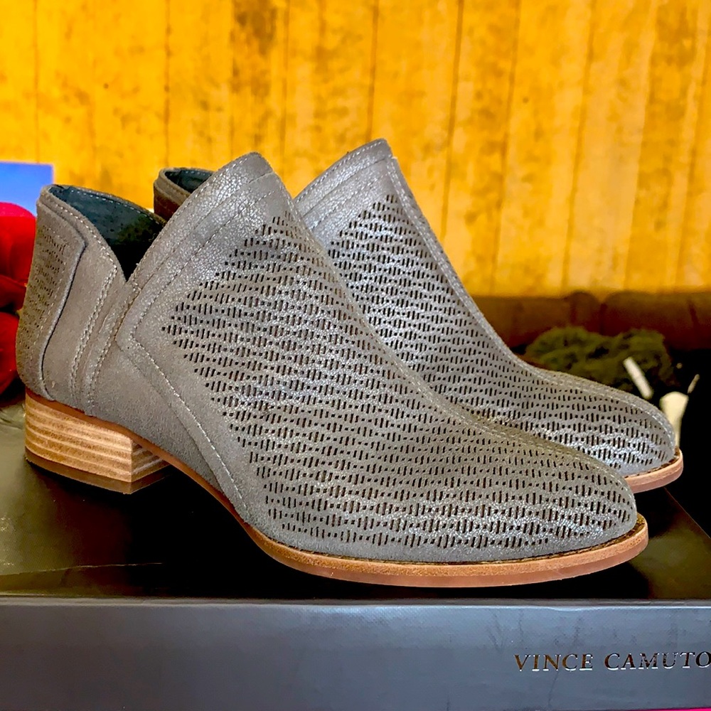 Vince Camuto Pewter Ankle Boots